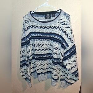 Vintage Expressions Sweater  Multicolor 90’s Grandpa Geometric Mens Sz XL